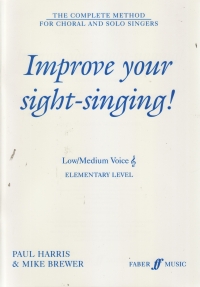 Improve Your Sight Singing Low/med Treble Elemen Sheet Music Songbook