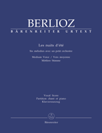 Berlioz Les Nuits Dete Medium Voice Sheet Music Songbook