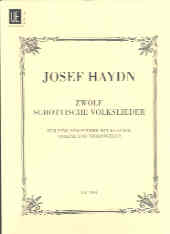 Haydn 12 Scottish Folksongs Voice & Piano Sheet Music Songbook