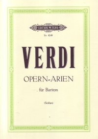 Verdi Baritone Arias (20) Italian/german Sheet Music Songbook