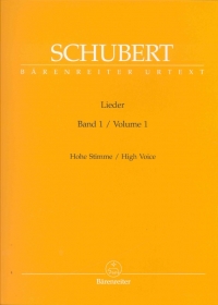 Schubert Lieder Vol 1 Durr High Sheet Music Songbook