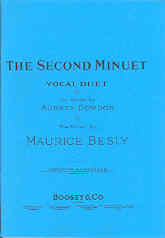Besly The Second Minuet Duet 2 Voices & Piano Sheet Music Songbook