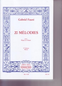 Faure 20 Melodies Vol 3 Mezzo Sheet Music Songbook