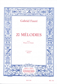 Faure 20 Melodies Vol 2 Mezzo Sheet Music Songbook