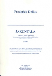 Delius Sakuntala Hvce & Piano German & English Sheet Music Songbook