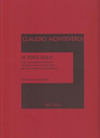 Monteverdi A Voce Sola Arie Canzonette Voice & Pf Sheet Music Songbook