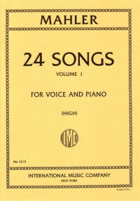 Mahler 24 Songs Vol 1 High Sheet Music Songbook