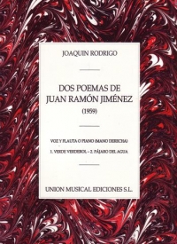 Rodrigo Dos Poemas Voice/flute/piano Sheet Music Songbook