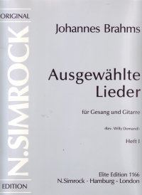 Brahms Songs 15 Selected Vol 1 Low Voice Sheet Music Songbook