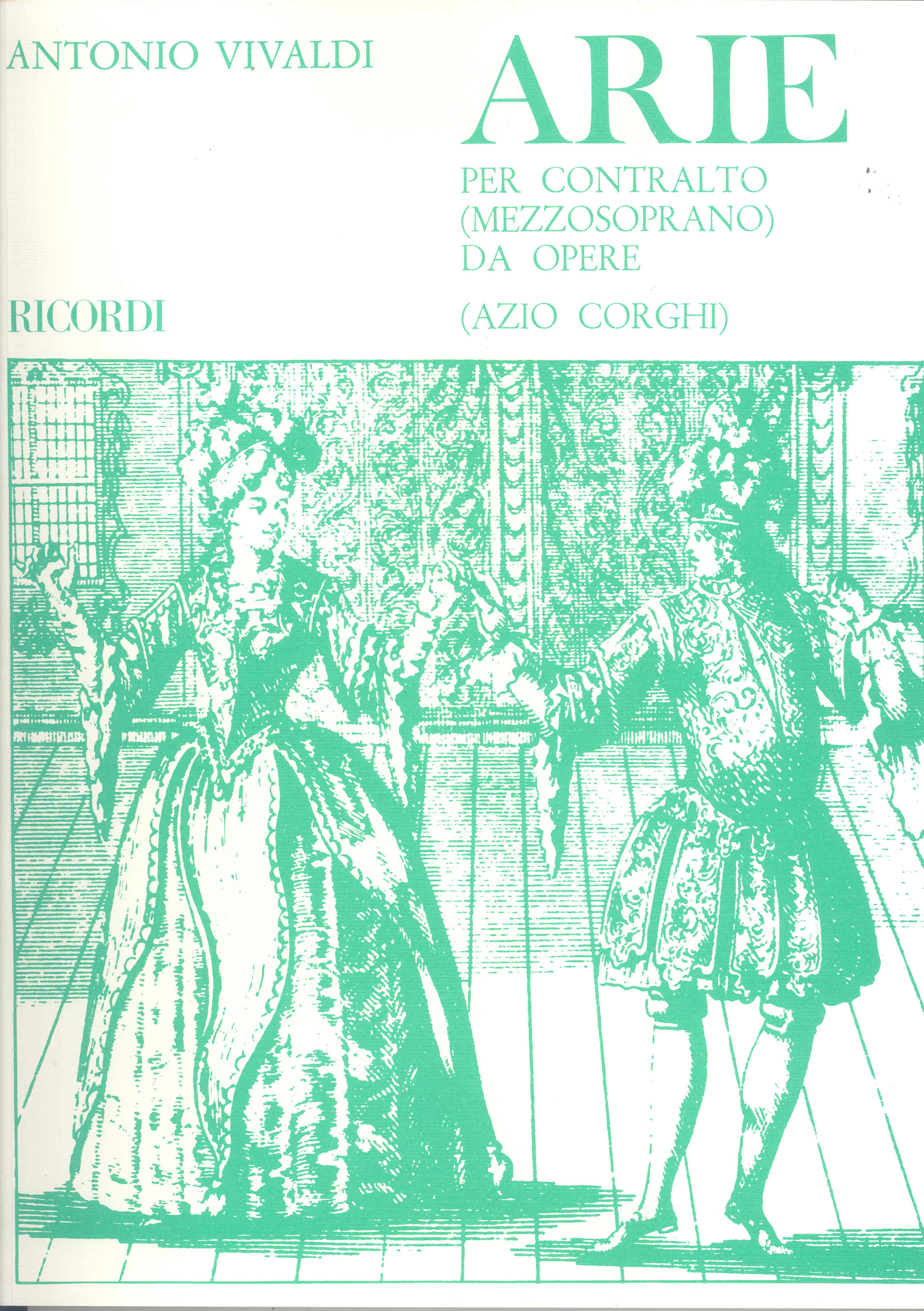 Vivaldi Fourteen Contralto Opera Arias Songs Sheet Music Songbook