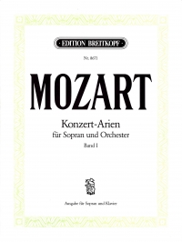 Mozart Concert Arias Vol 1 Sheet Music Songbook