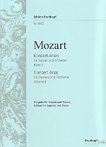 Mozart Concert Arias Soprano Vol 2 Sheet Music Songbook