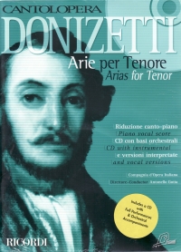 Cantolopera Donizetti Arias For Tenor Book & Cd Sheet Music Songbook