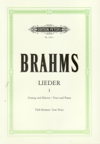 Brahms Songs Vol 1 Low Voice Sheet Music Songbook
