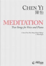 Chen Yi Meditation 2 Songs For Voice & Piano Sheet Music Songbook