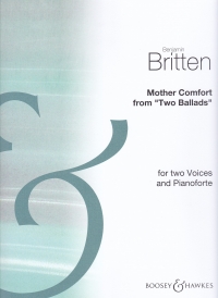 Britten Mother Comfort 2 Voices & Piano Sheet Music Songbook
