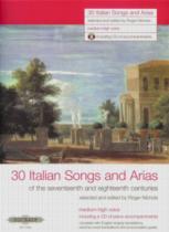 30 Italian Songs & Arias (17th/18th Cent) Med High Sheet Music Songbook