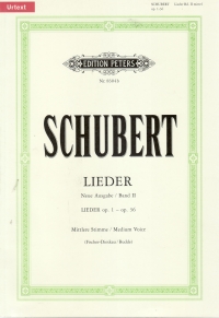 Schubert Songs Vol 2 Medium Voice New Edition Sheet Music Songbook