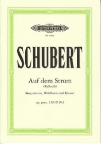 Schubert Auf Dem Strom Voice Horn Piano Sheet Music Songbook