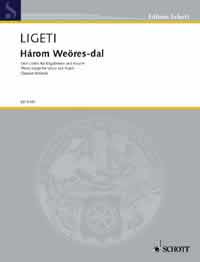Ligeti Harom Weores-dal Voice & Piano Sheet Music Songbook