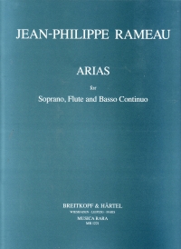 Rameau Arias For Soprano Flute & Continuo Sheet Music Songbook