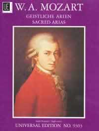Mozart Sacred Arias (geistliche Arien) 13 Sheet Music Songbook