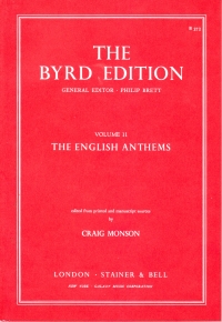 Bryd English Anthems (byrd Edition Vol 11) Sheet Music Songbook