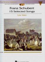 Schubert 15 Selected Songs Book & Cd Low Voice Sheet Music Songbook