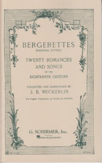 Bergerettes 20 Romances & Songs Arr Weckerlin Sheet Music Songbook