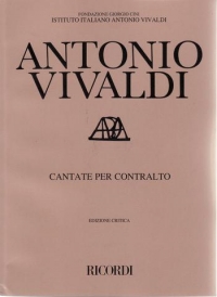 Vivaldi Cantatas For Alto Solo Full Score Sheet Music Songbook