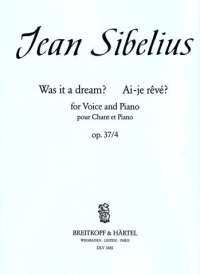 Sibelius Was It A Dream No4 Op37 High Vc Pf Fr/eng Sheet Music Songbook