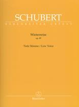 Schubert Winterreise Op89 Low Voice & Piano Sheet Music Songbook