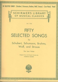 50 Selected Songs Schubert Schumann Brahms Low Sheet Music Songbook