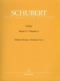 Schubert Lieder Vol 4 Durr Medium Voice Sheet Music Songbook