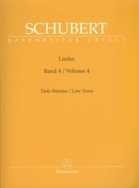 Schubert Lieder Vol 4 Durr Low Voice Sheet Music Songbook