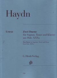 Haydn Two Duets For Soprano Tenor & Piano Sheet Music Songbook