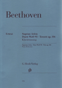 Beethoven Soprano Arias Duet Woo93 Trio Op116 Sheet Music Songbook