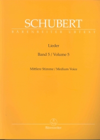 Schubert Lieder Vol 5 Durr Medium Voice Sheet Music Songbook