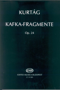 Kurtag Kafka Fragments Op 24 Soprano & Violin Sheet Music Songbook