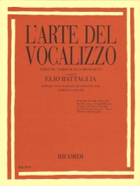 Larte Del Vocalizzo Battaglia 3 Soprano Or Tenor Sheet Music Songbook