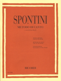 Spontini Singing Method Morelli Sheet Music Songbook