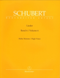 Schubert Lieder 6 High Voice Sheet Music Songbook