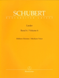 Schubert Lieder 6 Medium Voice Durr Sheet Music Songbook