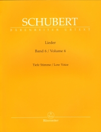 Schubert Lieder 6 Low Voice Durr Sheet Music Songbook