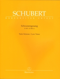 Schubert Schwanengesang D957 Low Voice Sheet Music Songbook