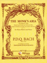 Bach Pdq The Monks Aria Basso Blotto & Piano Sheet Music Songbook