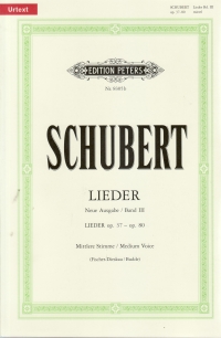 Schubert Songs Vol.3 46 Songs (medium) Sheet Music Songbook