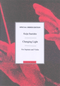 Saariaho Changing Light  Soprano & Violin Sheet Music Songbook