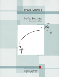 Mamlok Haiku Settings Soprano & Flute Sheet Music Songbook