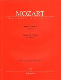 Mozart Concert Arias Soprano Sheet Music Songbook